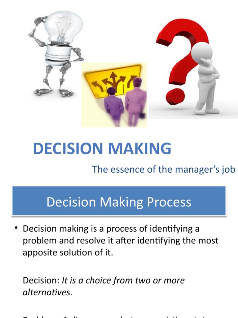 Decision making pdf decision making group decision making