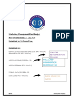 Marketing Project Talagang and Multan