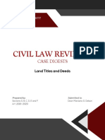 San Beda University Civil Law Review II Case Digests on Land Titles and Deeds