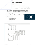 Experiment 1 Machine Learning