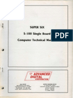 ADC Super Six S-100 Single Board Computer Technical Manual Jun83