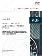 Sensitization in Austenitic Stainless Steels - Quantitative Prediction - Thesis 2020