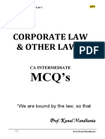 Law MCQ's - CA INTER