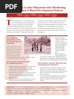 Handout 2 - Integrating a Gender Dimension Into Monitoring and Evaluation