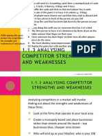 1.1.3 Analysing Competitor Strengths and Weaknesses