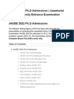 JNUEE 2022 Ph.D Admissions Guide