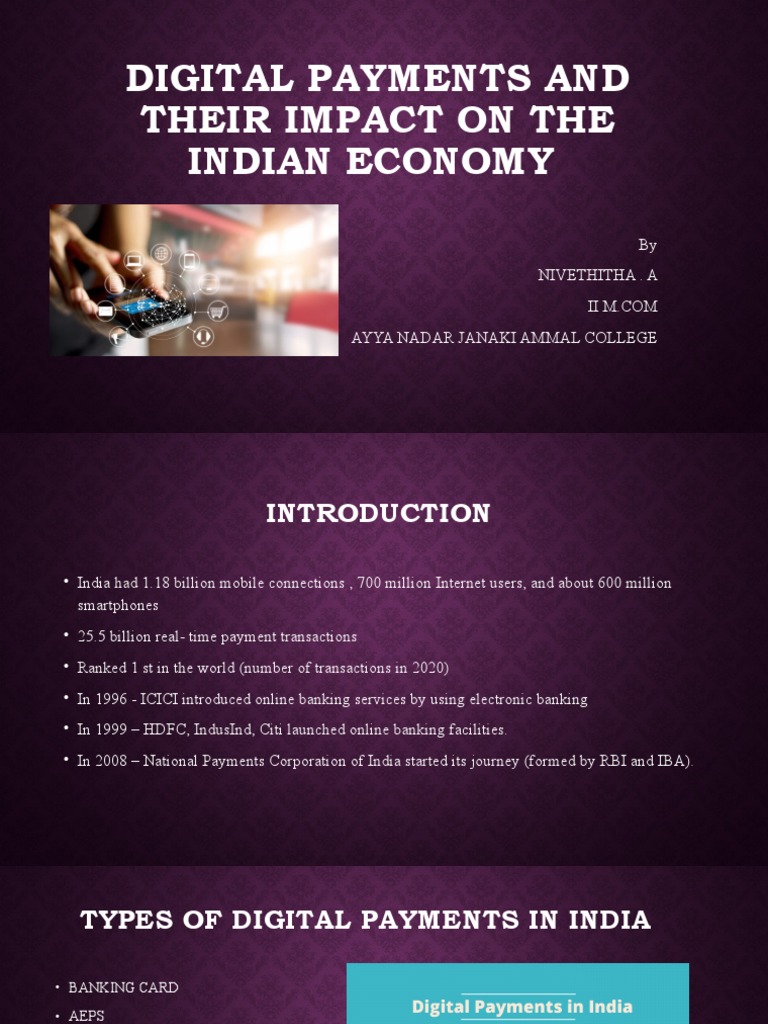 Digital Payments And Their Impact On The Indian Pdf Banks