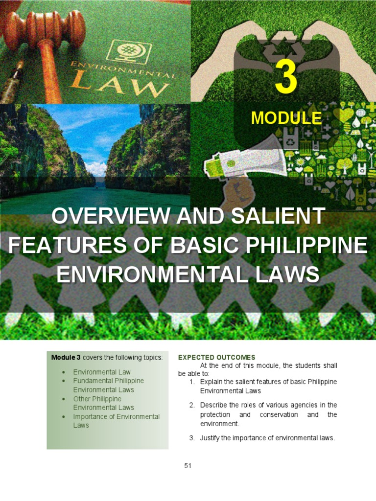 Overview of Salient Features of Basic Philippine Environmental Laws and