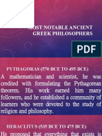 Most Notable Ancient Greek Philosophers