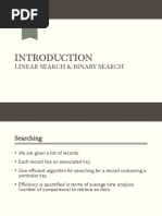 Linear Search and Binary Search