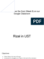 Rizal in UST
