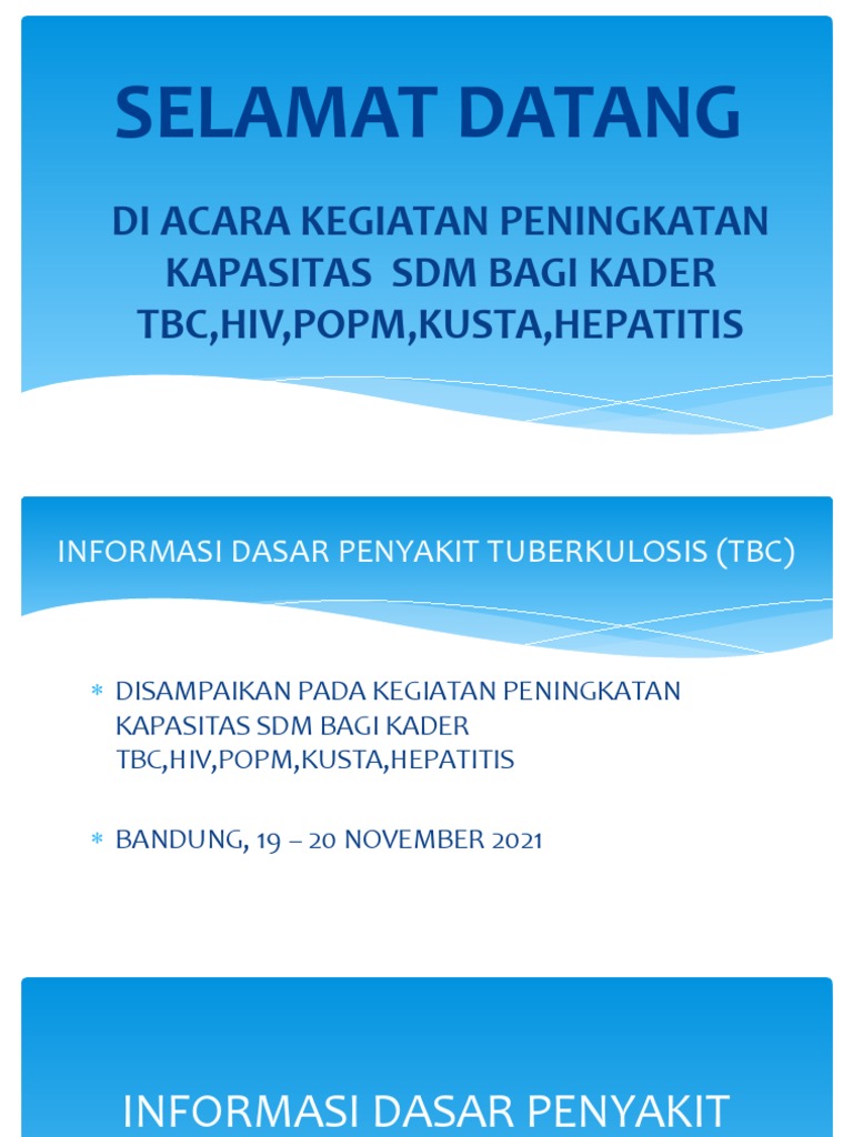 Powerpoint Materi Dasar Tbc 2021 Pdf