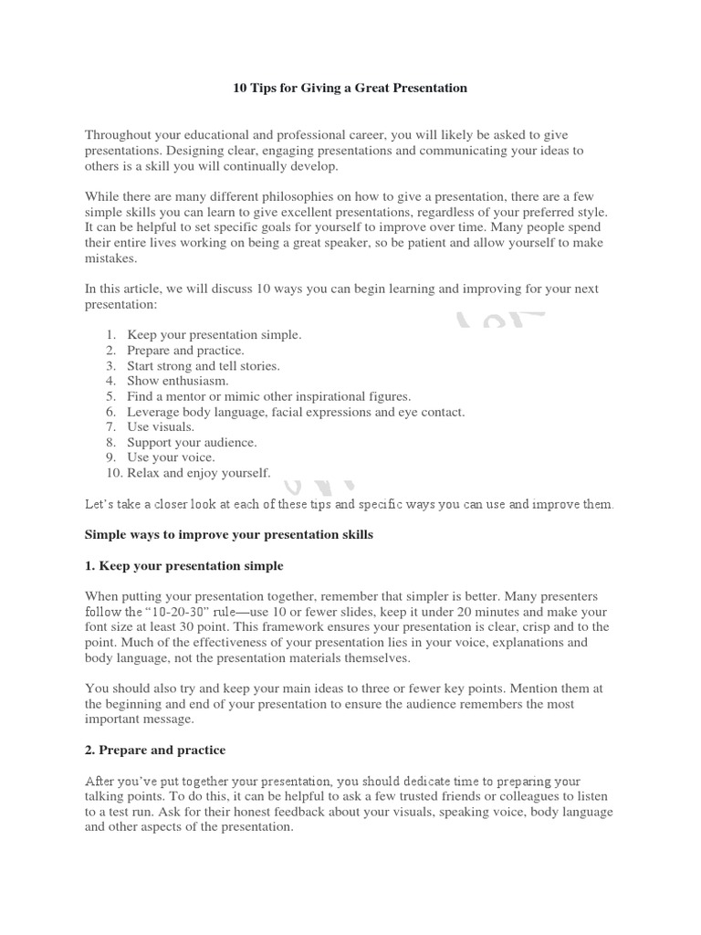 10 tips for giving a great presentation course completion pranati