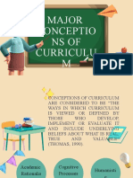 Major Conceptions of Curriculum