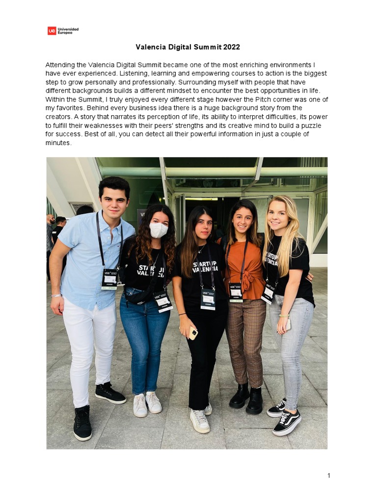 Valencia Digital Summit 2022 Pdf Artificial Intelligence