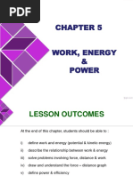 Chapter 5 - Work, Energy Power