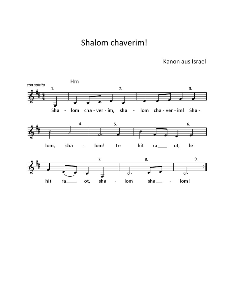 Shalom Chaverim