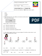 Avaliação Matematica