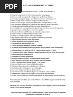 Teste - Gerenciamento Do Tempo
