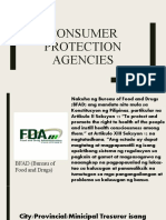 Consumer Protection Agencies (5TH REPORTER)