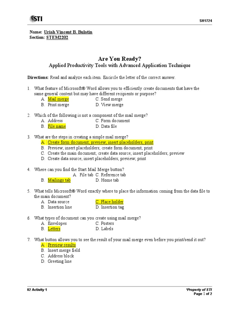 02 Activity 16 | PDF | Mail | Computing