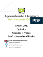 ENEM 2017 - Ciências Da Natureza - Química - Questão - Vídeo - AprendendoQuimicaProfAlexandreOliveira