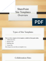 SharePoint 2019 - Site Templates - Overview