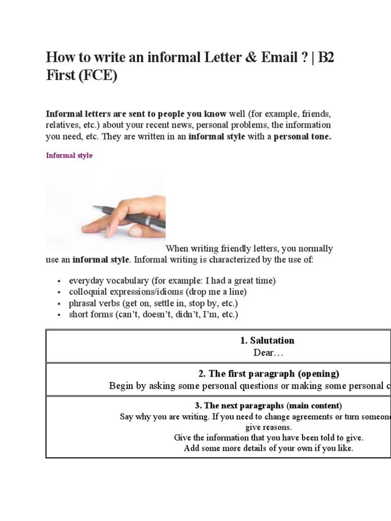 How To Write An Informal Letter | PDF | Linguistics
