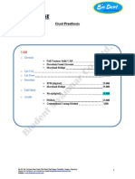 Lab Fee List: Fixed Prosthesis