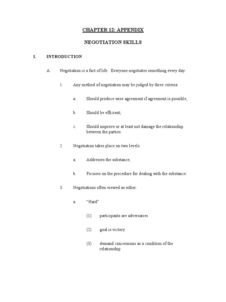 Negotiation Skills | PDF