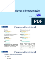 Algoritmos e Programação - Estrutura Condicional IF e ELSE