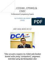 Cpesc, Cesswi, CPSWQ & Cisec