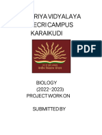 Kendriyavidyalaya Cecricampus Karaikudi: Biology (2022-2023) Project Work On Submitted by