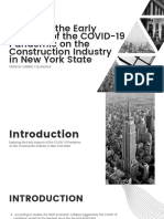 Exploring The Early Impacts of The COVID-19 Pandemic On The Construction Industry in New York State