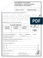 Avaliação Matemática 1