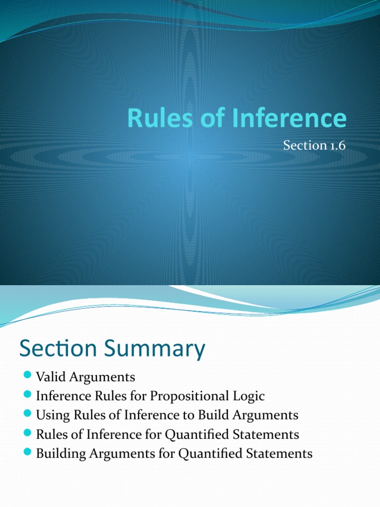 Rules of inference valid arguments and quantified statements pdf