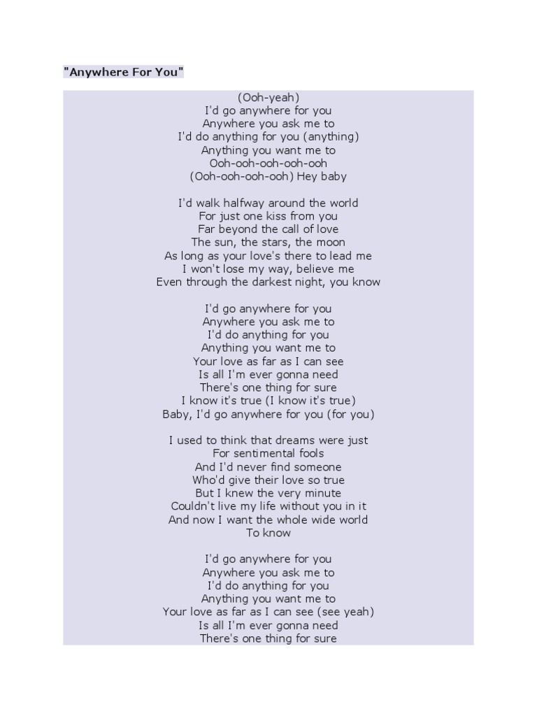 Backstreet Boys Song Lyrics | PDF