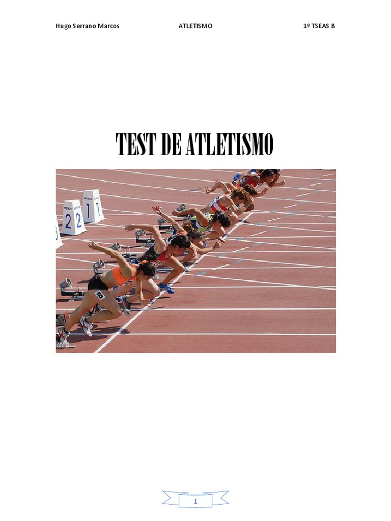 Test de Atletismo | PDF | Deporte del atletismo | Deportes individuales