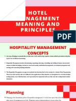 Hotel Management Meaning and Principles
