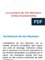 Architecture de Von Neumann Unités Fonctionnelles