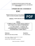 Impact de L'audit Légal Sur La Gouvernance Des Entreprises