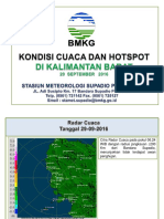 Cuaca Dan Hotspot Kalbar 29 September 2016