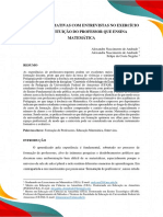 Entrevistas com professores: contribuições para a formação docente em Matemática