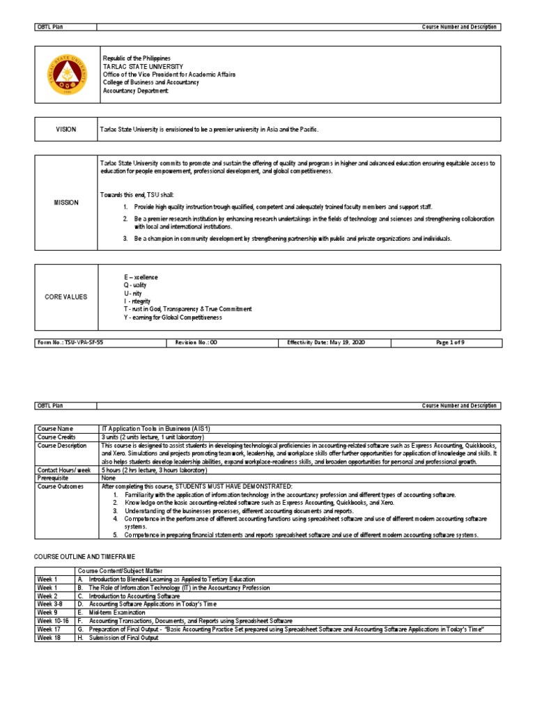 Preparing Accountancy Students for Success: An OBTL Plan for Developing ...
