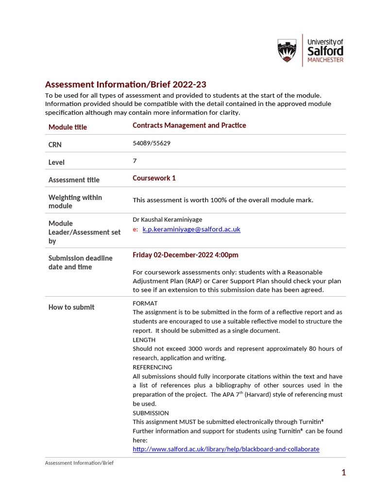 Contract Brief PDF Turnitin Critical Thinking