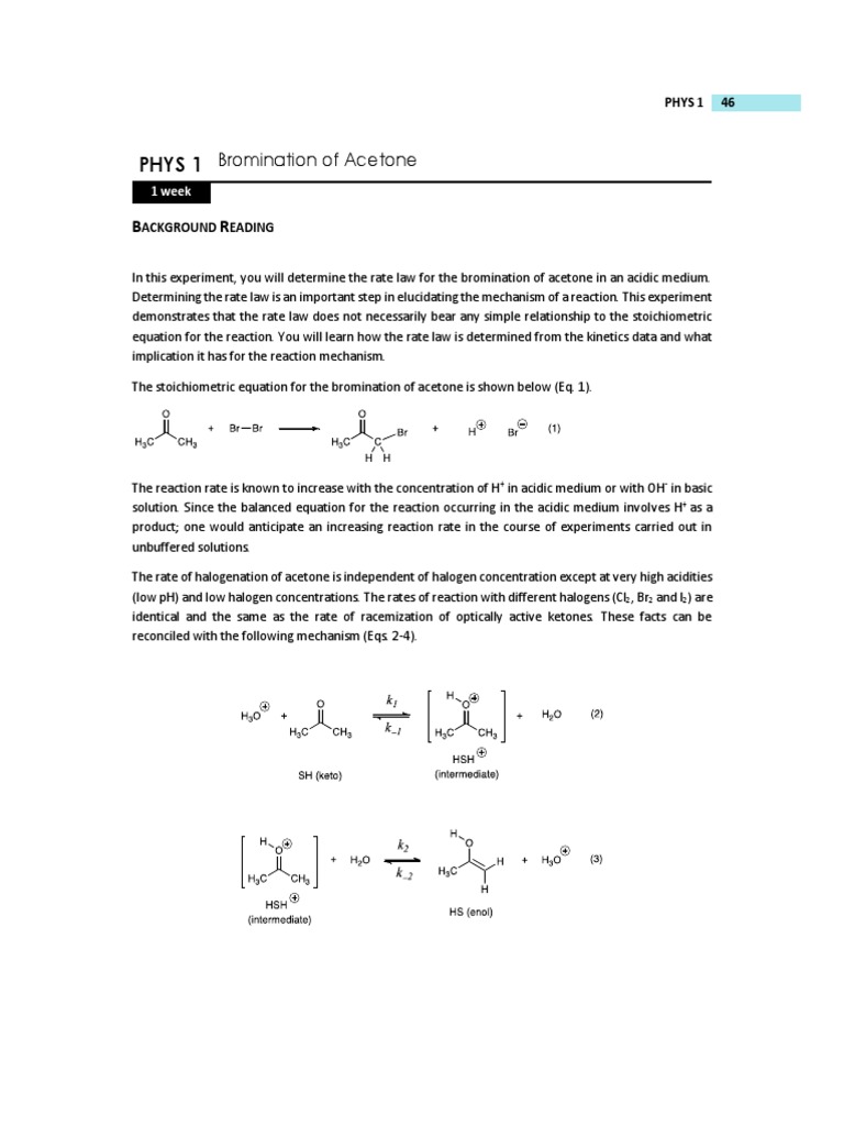 Lab Manual Phys 1 PDF Chemical Chemical Reactions