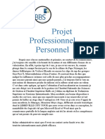 Projet Professionel Personnel
