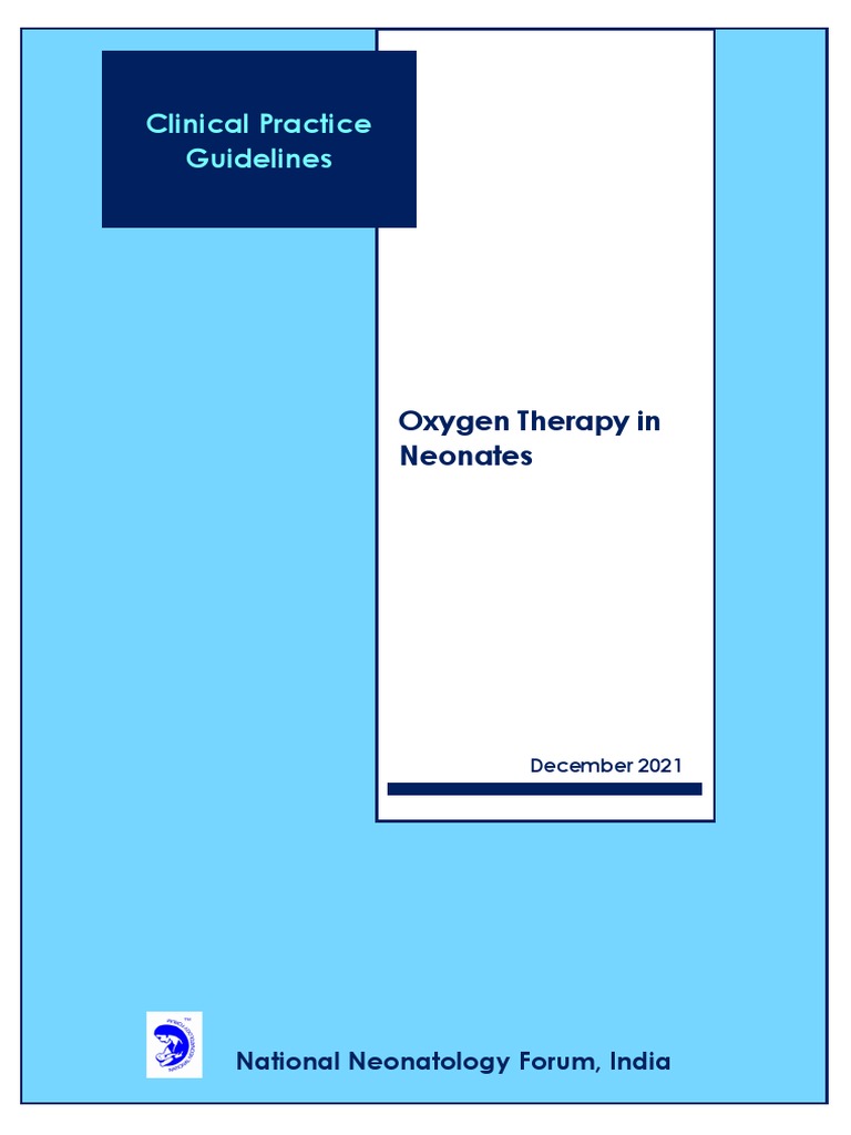 Oxygen Therapy in Neonates NNFI CPG Dec2021 PDF Preterm Birth