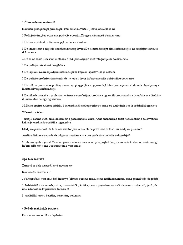 Žanrovi Skripta | PDF