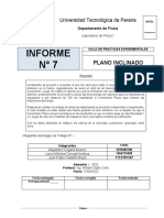 Medidas de tiempo y velocidad en un plano inclinado